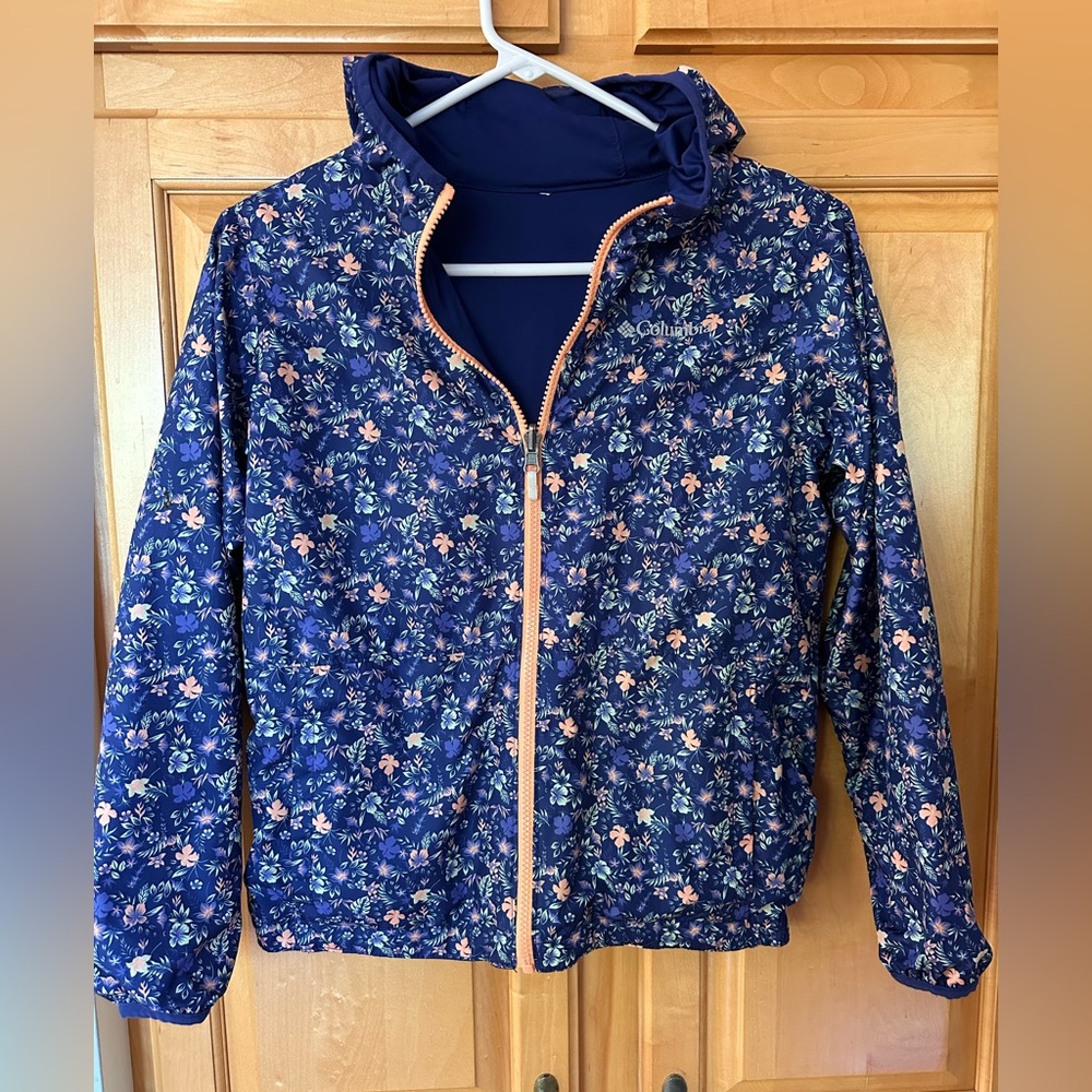 Columbia Girl’s Navy Floral lightweight Jacket